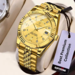 Luxury Silver / Gold Tone Day-Date Men's Watch